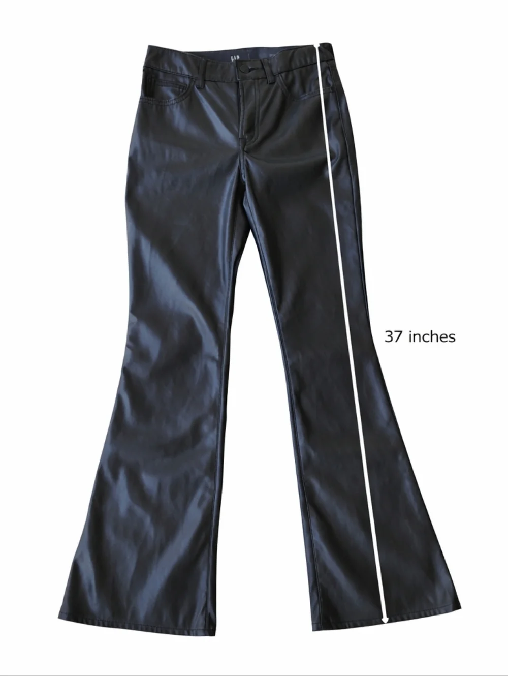 GAP Kids Faux Leather Flare Pants High Rise Black Size 12